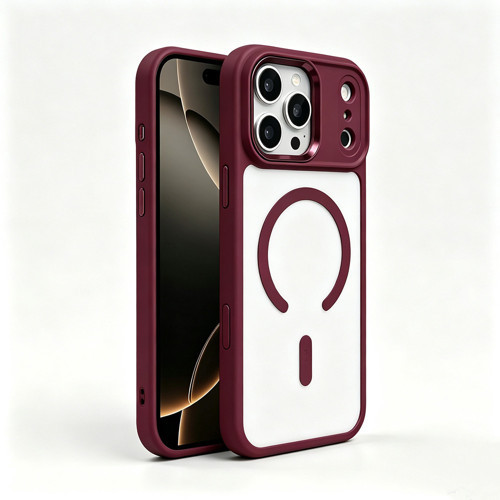 iPhone 18 Pro Kılıf Wireless Şarj Özellikli Krom M-safe Silikon Kılıf