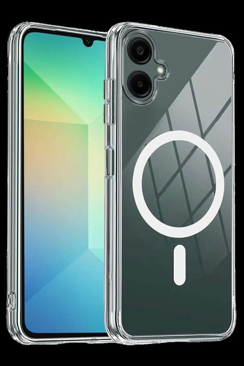 Galaxy A07 4G Combo Sert Şeffaf Magsafe Kapak - Şeffaf