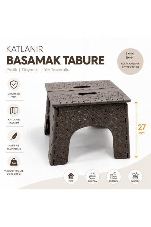 Taşınabilir Pratik Katlanabilir Piknik, Kamp, Mutfak, Banyo Taburesi (Ton Farkı Olabilir)