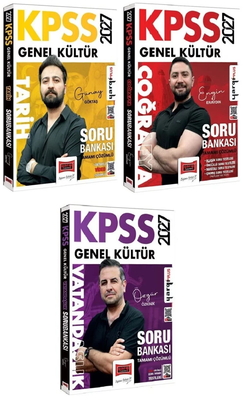 2027 KPSS Tarih + Coğrafya + Vatandaşlık Soru Bankası 3 lü Set Yargı Yayınları