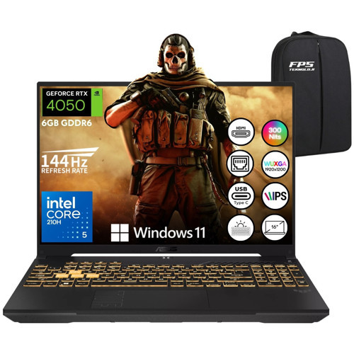 Tuf Gaming FX607VU Core 5 210H RTX4050 140W 24GB Ram 1tb SSD 16" Wuxga 144Hz Taşınabilir Bilgisayar