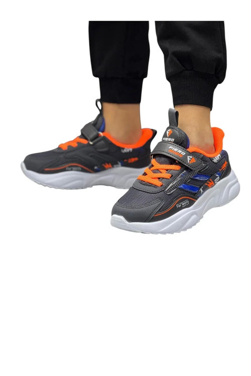 Erkek çocuk füme okul günlük spor sneaker ayakkabı