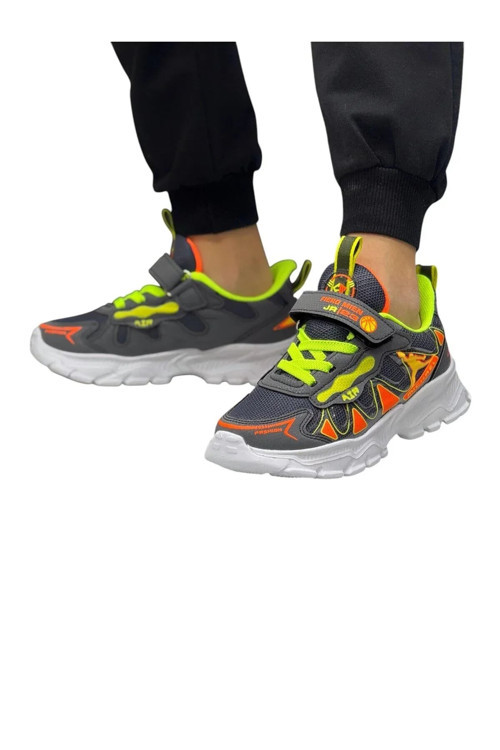 Erkek çocuk füme okul günlük spor sneaker ayakkabı