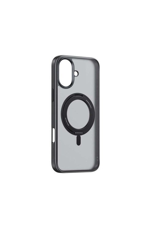 SkyRing Serisi 360° MagSafe Telefon Kılıfı Standlı iPhone 16 Plus - Siyah