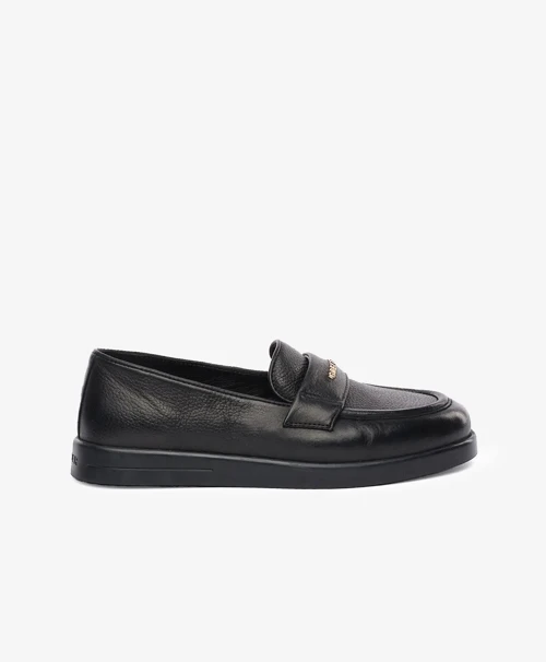 Kadın Siyah Hakiki Deri Loafer Ayakkabı