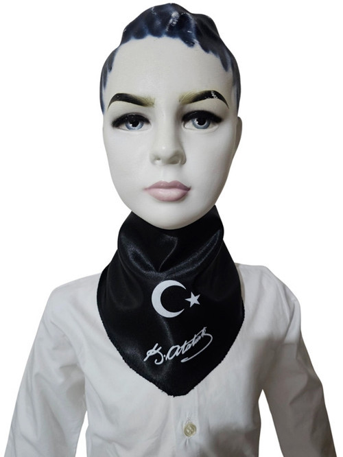 Ay Yıldızlı Atatürk İmzalı Fular