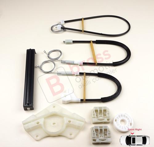 Skoda Octavia MK1 1U 2001-2010 Makyajlı Kasa 1U0837462B İçin Elektrikli Ön Sağ Cam Kriko Tamir Seti