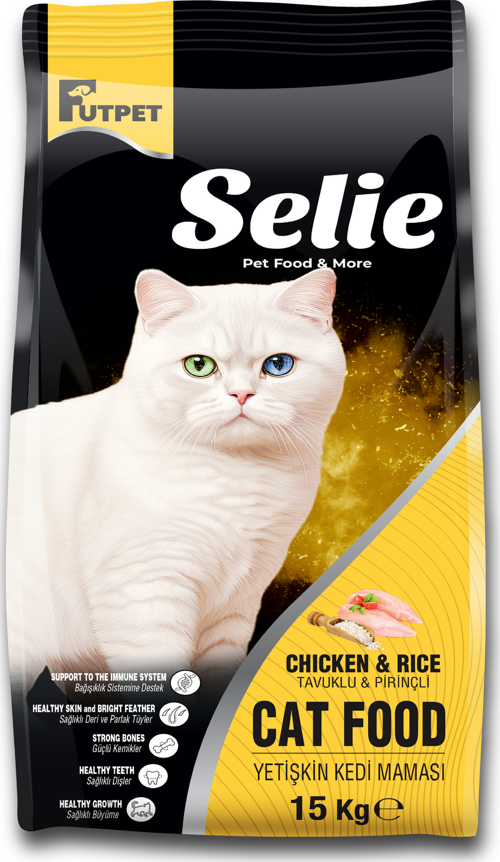 Premium Tavuklu Pirinçli & Yetişkin Kedi Maması 15 Kg