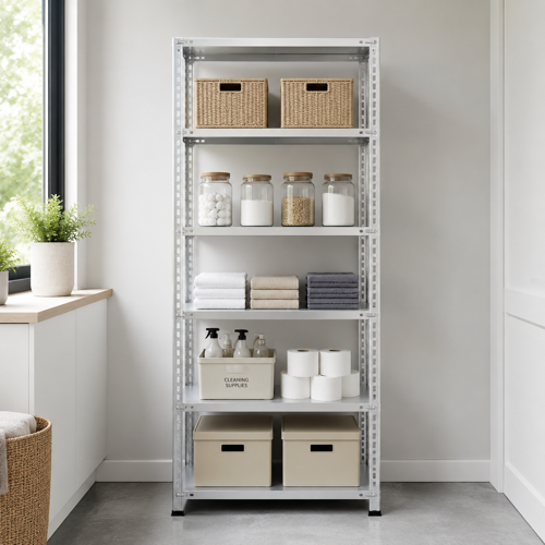 6 Katlı Galvaniz Çelik Raf - Depo, Arşiv, Kiler, Dosya, Market Rafı