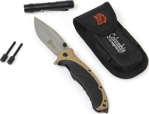 Paracord El Fenerli Kamp Bıçağı Çakı Seti Kahve