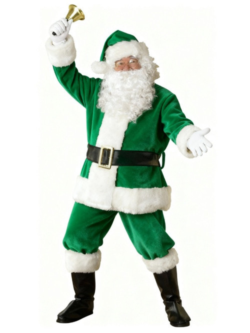 Yeşil Noel Baba Kostümü Yetişkin