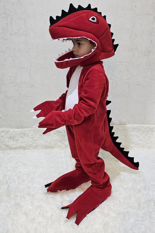 T-Rex Dinozor Kostümü Kırmızı | Dinozor Kostümü Çocuk