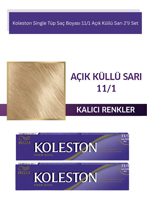 Koleston Single Tüp Saç Boyası 11/1 Açık Küllü Sarı X2 Adet