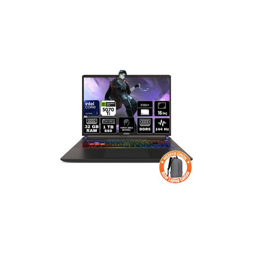 Vector 16 Hx Aı Intel Ultra 7-255HX 32GB 1tb SSD Rtx 5070 Ti 12GB 16" Fhd+ 144Hz Freedos Taşınabilir Laptop A2XWHG-0