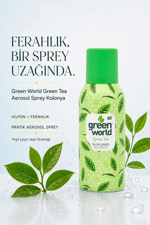 Yeşil Çay Aerosol Sprey Kolonya 150 Ml - Green Tea