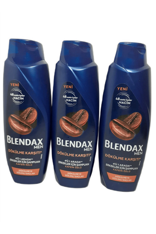 Men Dökülme Karşıtı 4'Ü 1 Arada Kafein Özlü Şampuan 500 Ml X 3 Adet