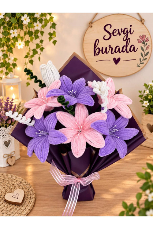 Hediyelik Pembe Ve Lila