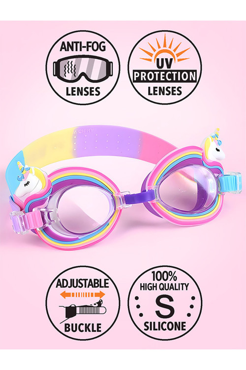 Kız Çocuk Deniz Gözlüğü Anti-Fog Unicorn
