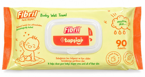 Islak Havlu Mendil 90 Yaprak Bebek Plastik Kapaklı