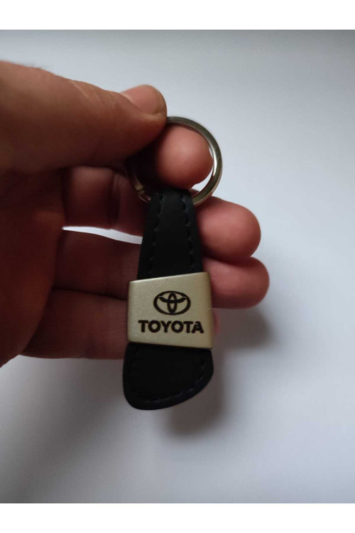Toyota Logolu Metal Deri Anahtarlık