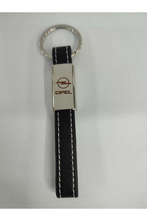 Opel Baskılı Metal Deri Anahtarlık