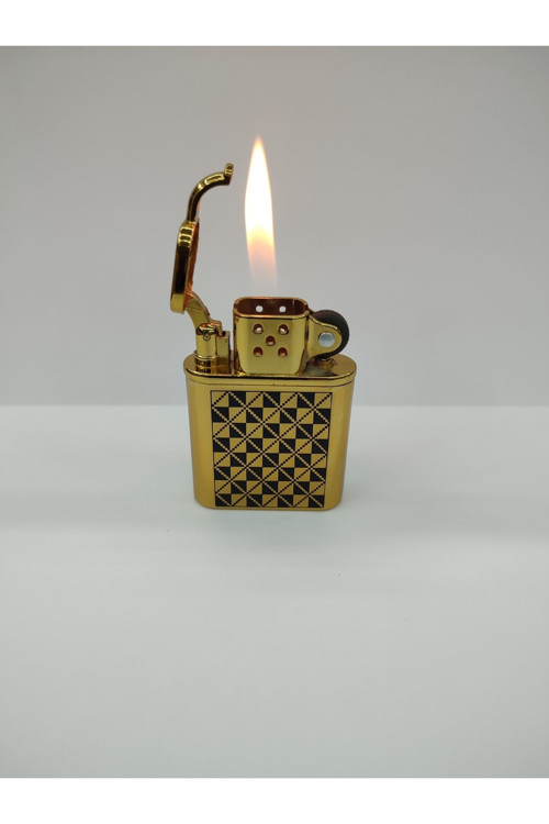 Metal Çakmak ( Kare Desenli ) Gazlı