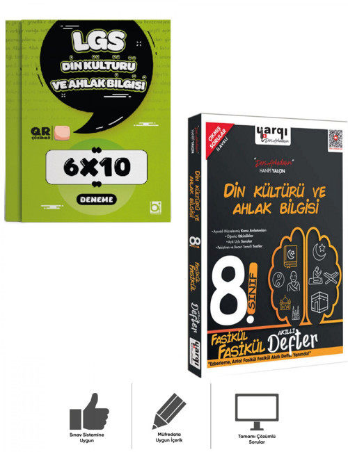 8.Sınıf LGS Din Kültürü Fasikül Fasikül Akıllı Defter + Deneme Sınavı Bigelio + Yargı Ders Arkadaşım