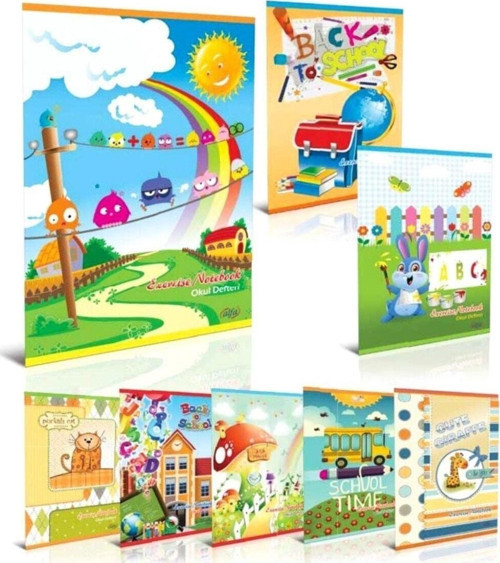 A4 Kaye Defter Karton Kapak Çizgili 100 Yaprak 100/1 (12 Li Paket) T.D