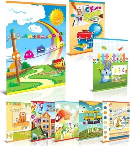 A4 Kaye Defter Karton Kapak Çizgili 80 Yaprak 80/1 (12 Li Paket) T.D