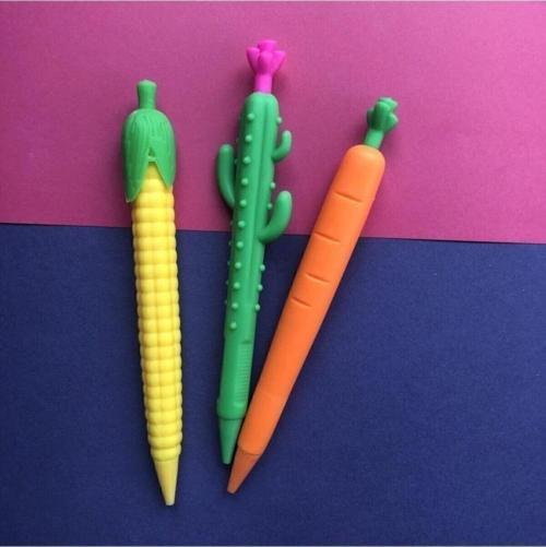 Havuç Mısır Kaktüs Uçlu Kalem 3'Lü Set E.K