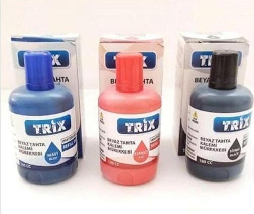 Beyaz Tahta Kalemi Mürekkebi 100 Ml 3 Renk (Kırmızı - Mavi - Siyah) Tx