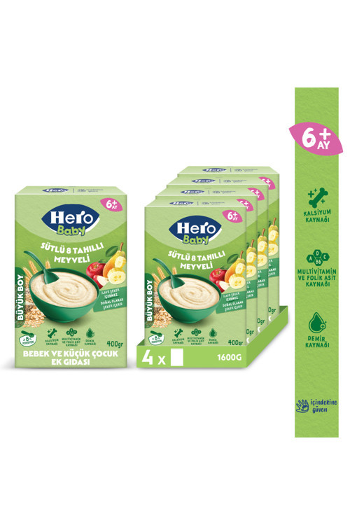 Sütlü 8 Tahıllı Meyveli 400G X4