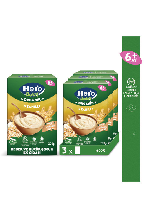 Organik 5 Tahıllı Sütsüz 200G X3