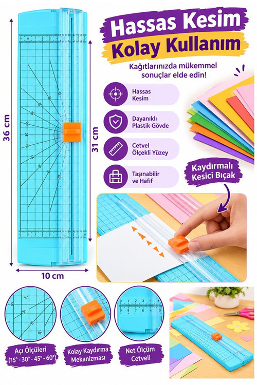 A4 Kağıt Kesme Makinesi Kağıt Kesici Trimmer Hassas Kesim Giyotin Mat Kesici Fotoğraf Etiket Karton Hobi Profesyonel