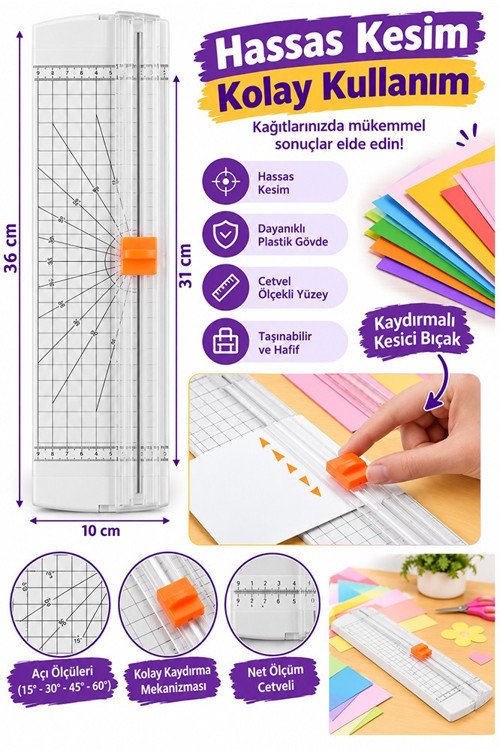 A4 Kağıt Kesme Makinesi Kağıt Kesici Trimmer Hassas Kesim Giyotin Mat Kesici Fotoğraf Etiket Karton Hobi Profesyonel