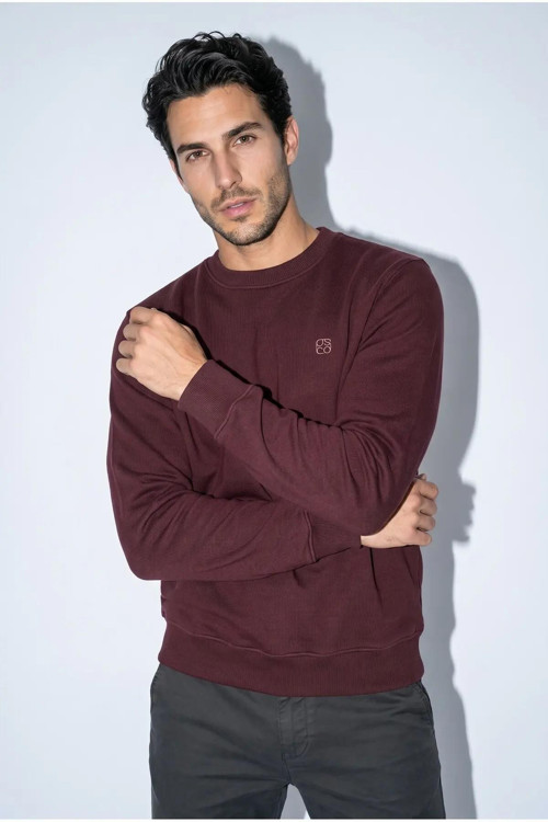 6212 0 Yaka Nakışlı Selanik Erkek Sweatshirt JSSWTK27E000009