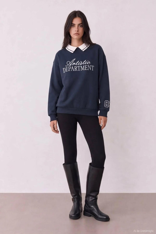 Nakış Detaylı Kadın Sweat 27KSWT02528