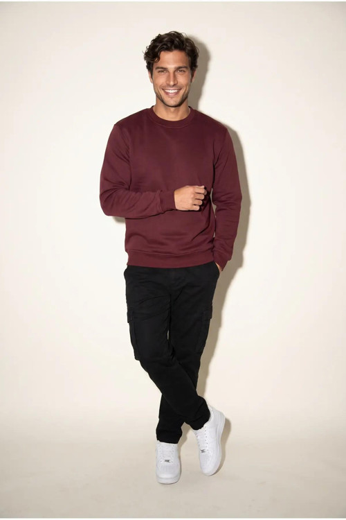 6201 0 Yaka 3 İplik Erkek Sweatshirt JSSWTK27E000002