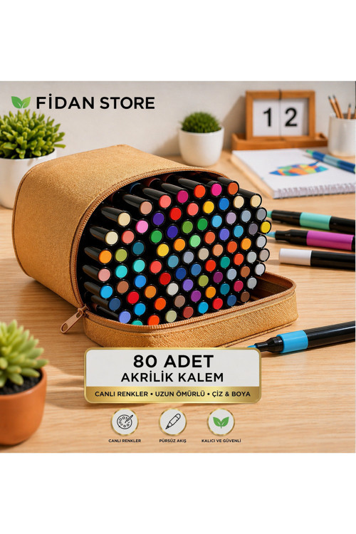 Kalem Seti Profesyonel Marker Boya Kalem Seti 100 Renk