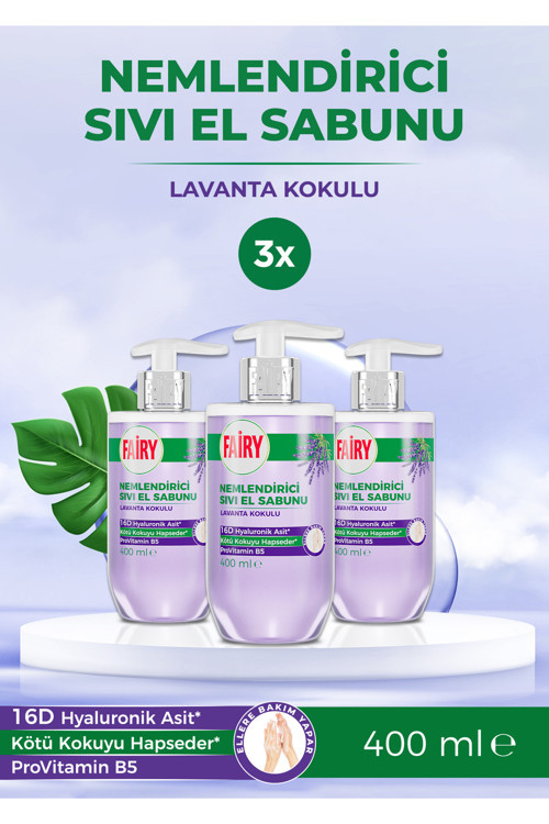 Sıvı El Sabunu Lavanta Yağlı 3 x 400 ml