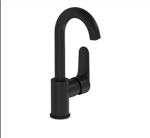 A4275436 - Artema Root Round Lavabo Bataryası (Döner Borulu), Mat Siyah