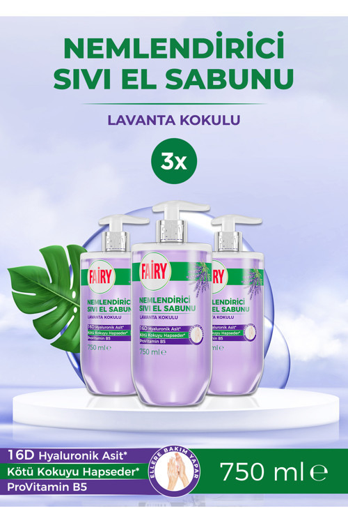 Sıvı El Sabunu Lavanta Yağlı 3 x 750 ml