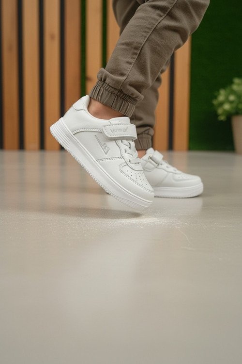 Cırt Cırtlı Delikli Burun Taban Destekli Çocuk Sneaker