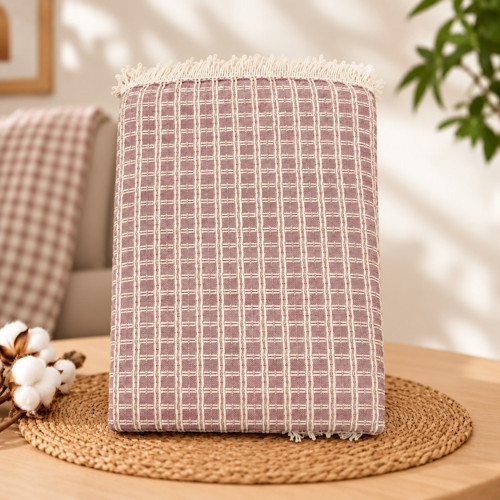 Yeni Nesil Penyeli Buldan Pamuklu Kaymaz Koltuk Örtüsü (170x220) - Bordo