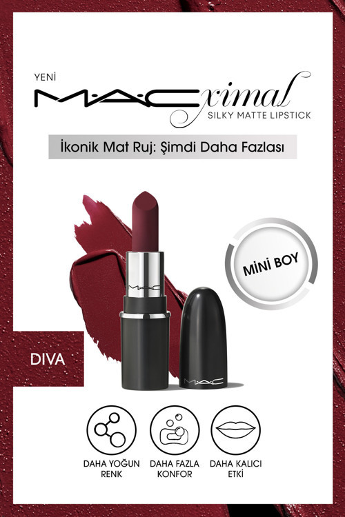 MACximal Mini Mac Silky Matte Lipstick - Diva 1.8g