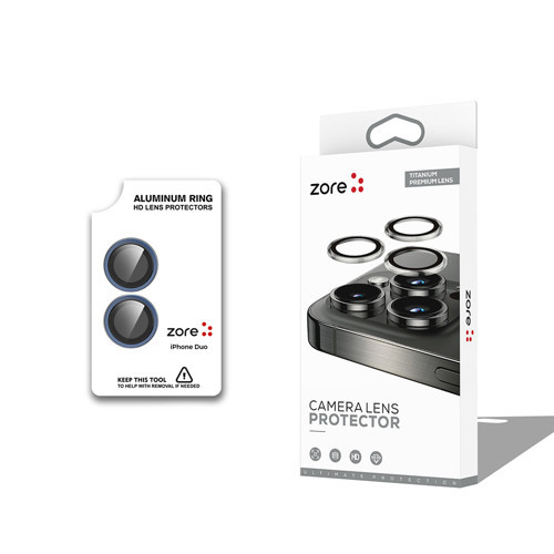 iPhone Duo Kamera Lens Koruyucu CL-12 Premium Safir Parmak İzi Bırakmayan Anti-Reflective