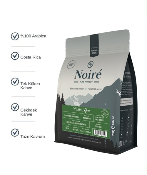 Costa Rica %100 Arabica Single Origin Çekirdek Kahve 250 g
