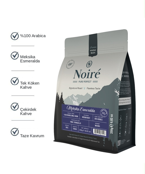 Meksika Esmeralda %100 Arabica Single Origin Çekirdek Kahve 250 g