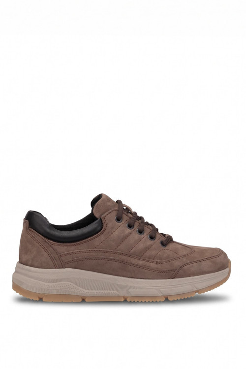 L1399N Erkek Hakiki Nubuk Deri Memory Foam Klasik Sneaker Kum