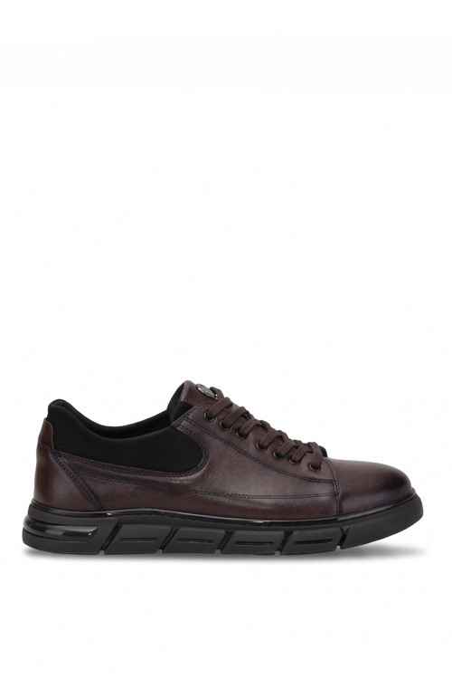 Elit KcmHS1256C Erkek Klasik Sneaker Kahverengi